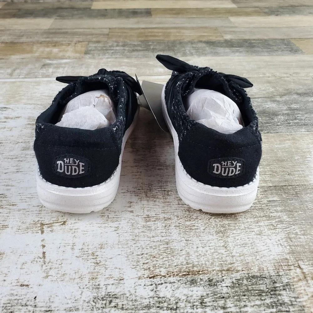 Hey Dude Kids Wendy Bow Y Slip On Shoes Sz 13 TD13 Tweed Shoe HeyDude
